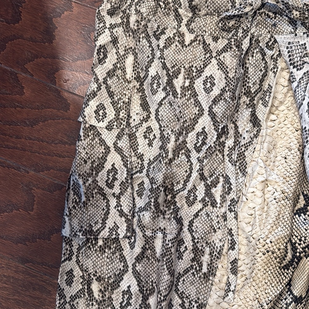 Zara Snake Print Wide Leg Pants - Picture 4 of 9